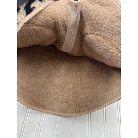 Merokeety Leopard Print Sherpa Fleece Vest Women's sz Medium Sleeveless Jacket - Picture 3 of 7